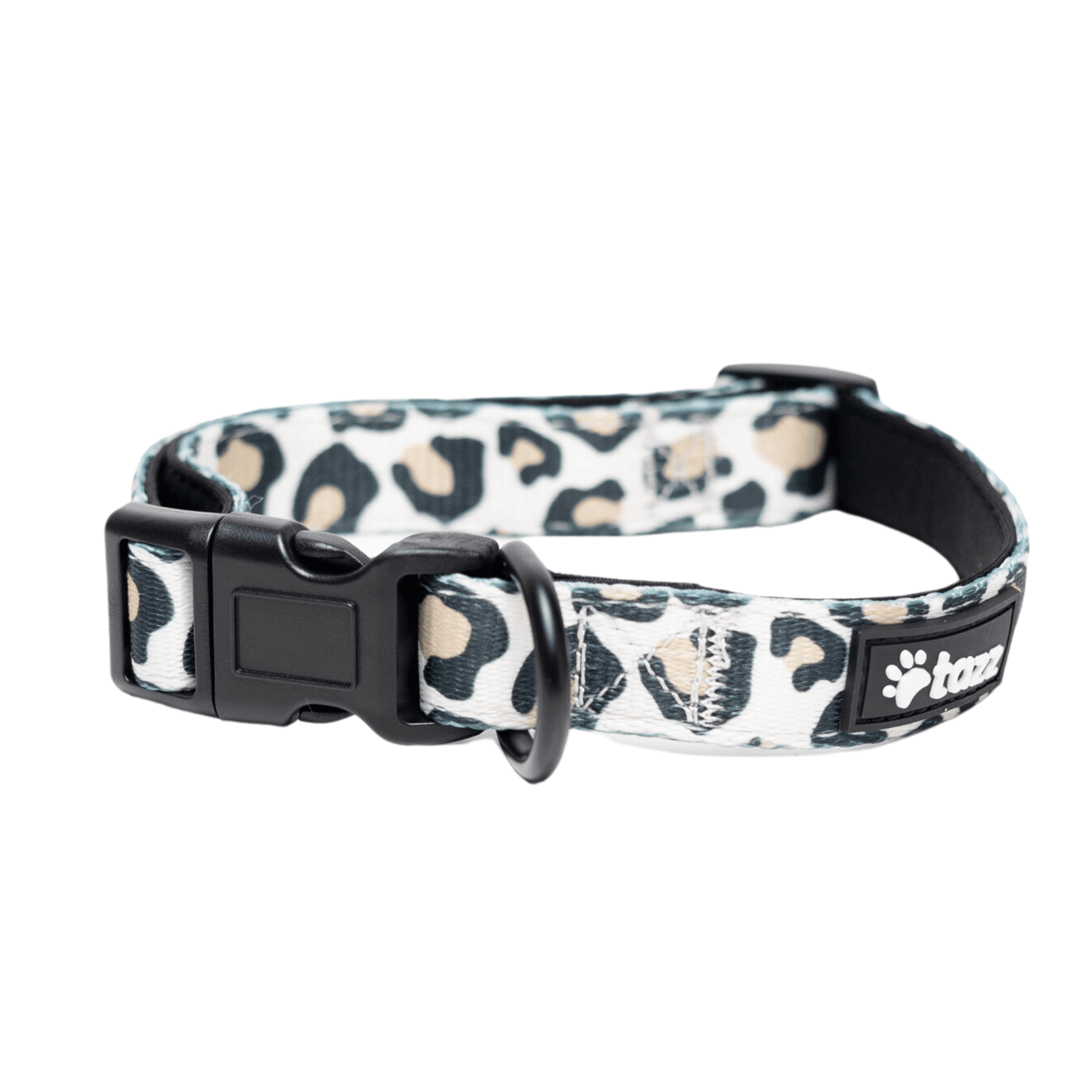 Hundhalsband i ljust leopardmönster